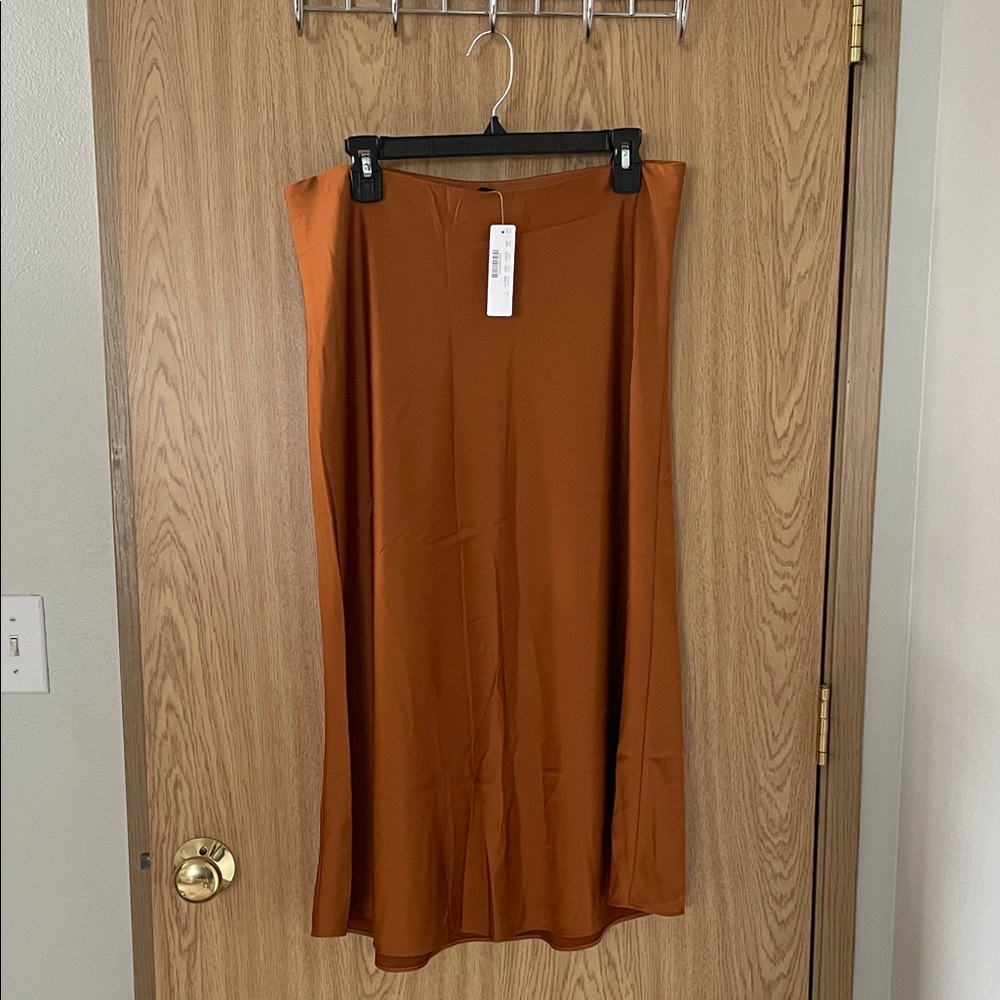 Elegant Rust Skirt J Crew Bias Skirt NWT Sz L